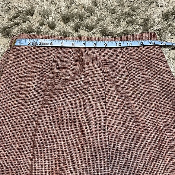 Vintage Women’s Wool Blend Skirt Small Square Patterned A Line Size 11/12 - Picture 12 of 16